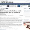 Black Tomato and Lolla Rossa Salad with Squash Oil Vinaigrette (from Denver, USA)