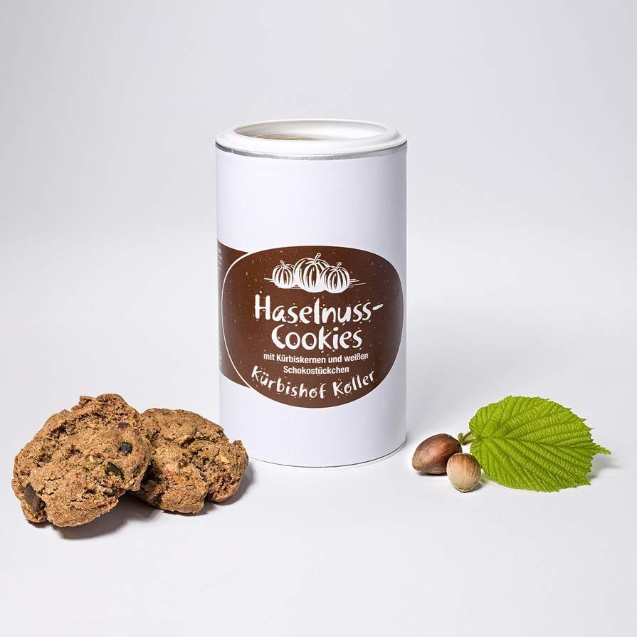 Hazelnut Cookies with Pumpkin Seeds and White Chocolate in France