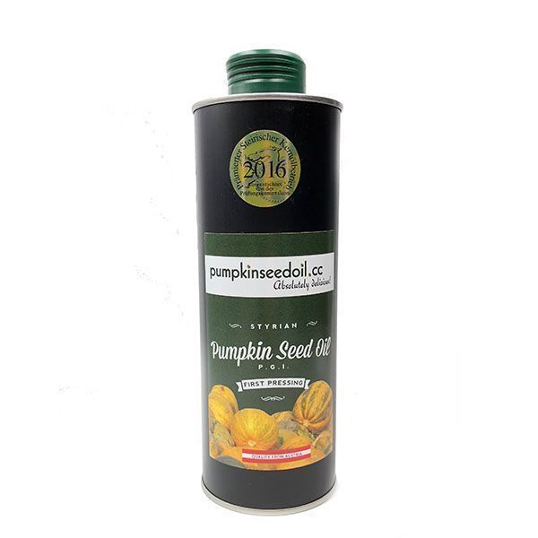 Styrian Pumpkin Seed Oil, Tin 0.75 Liter in Kazakhstan